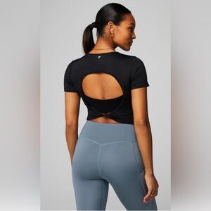 Fabletics  Open-Back Short Sleeve Top
